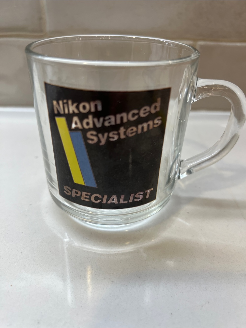 Nikon Vintage Advanced Systems Specialist Mug Glass Clear